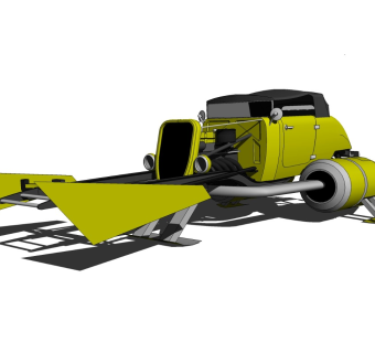 超精细汽车模型 改装车 hot rod future landing gear_SU2015